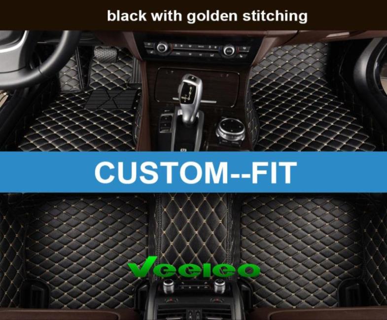 

Veeleo CustomFit 6 Colors Leather Car Floor Mats for BMW 234567 Series Waterproof Antislip 3D Full Set Car Mats Carpets Lin40761466493004