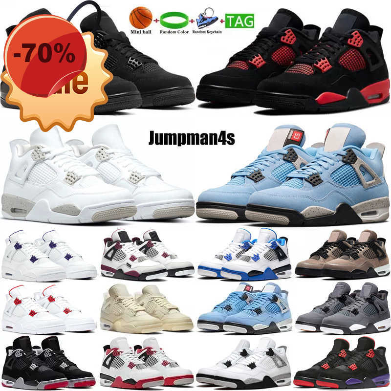 

Sandals Men 4s Women Sneaker Basketball Shoes Black Cat University Blue Cement Bred Patent Dark Mocha Mens Trainers Women outdoor sports sneakers, 43 36-46