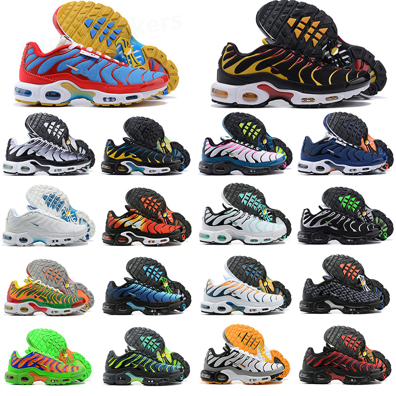 

tn plus terrascape running shoes tns men women Unity Black White University Blue Grape Gold Bullet Hyper Sky Blue Fury Jade mens womens trainers outdoor sneakers RG14, Colour1
