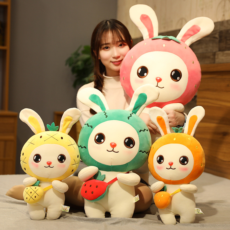 Easter Gift Rabbit Plush Toys Creative Cartoon Fruit Plush Toy Doll Holding Pillow Doll Children's Day Gift LT0008
