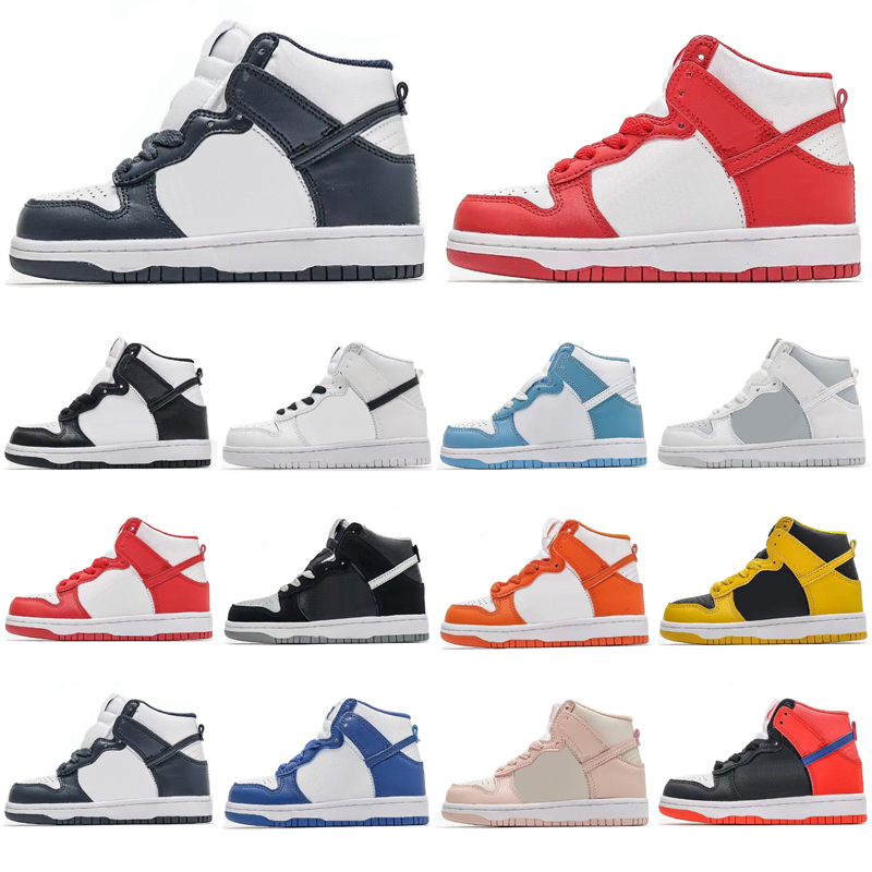 

Designer Kids Baby Shoes For Boys Girls toddler low high top Sports Black White Chunky Low Cows Trainers Boy and Girl Outdoor Sneakers Children Eur 24-37, As photo 10