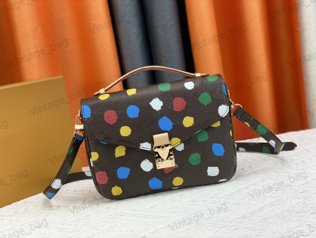 

x YK Pochette Women Shoulder Bag Multi Styles Monograms Crossbody Bags Designer Handbags Colorful Dots Vintage Shopping Handle Handbag