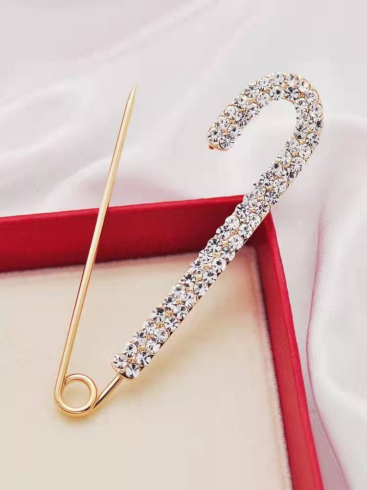 

Pins Brooches Luxury simple sweater cardigan large pin highgrade corsage brooch waist fixed clothes antilight button woman 230216