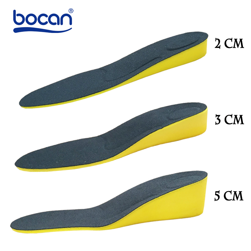 

Shoe Parts Accessories Height increase insoles for men/women 2/3/5 cm up invisiable arch support orthopedic shock absorption blue/black color 230217