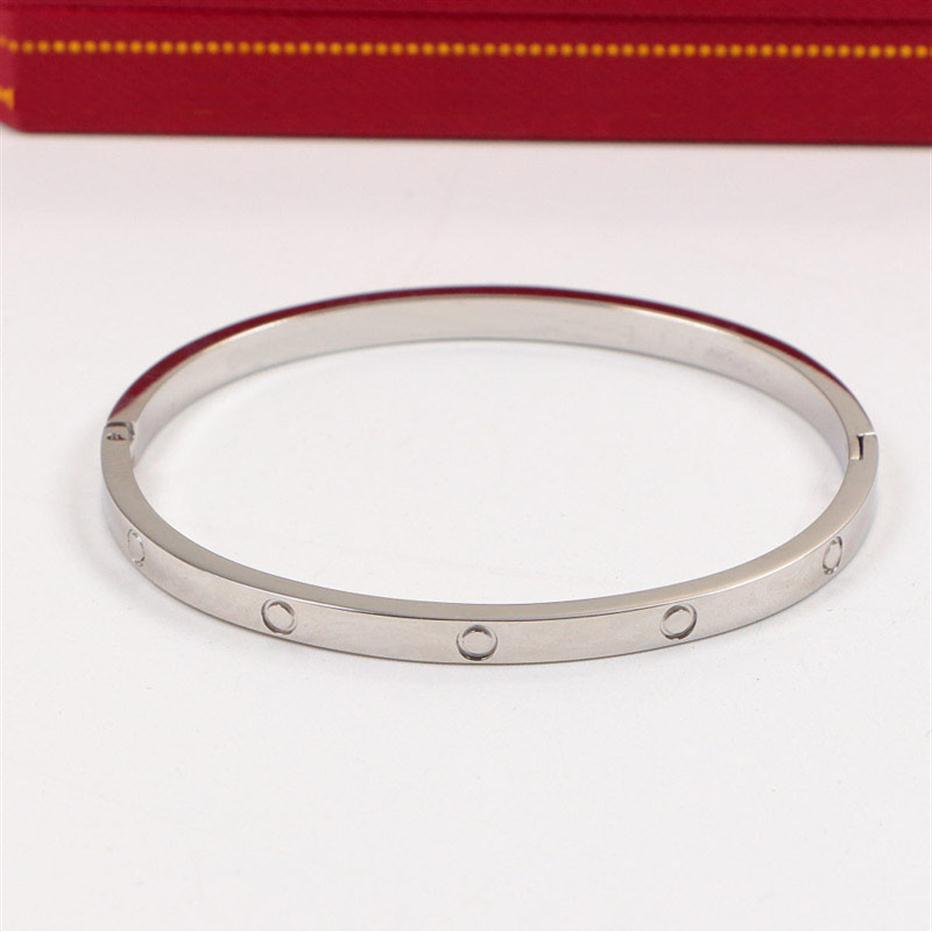 

Love Bracelet Designer Jewelry Bangle Stainless Steel Luxury Buckle Jewelrys christening bangle Women Mens Brand Cart necklace Bracelet261o