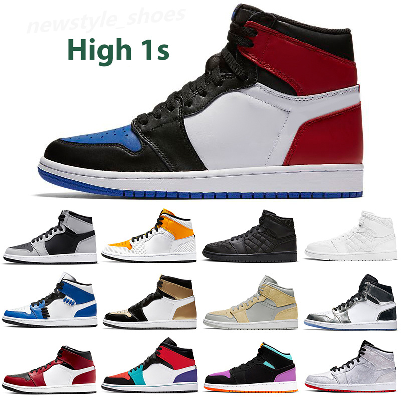 

University Blue 1 Og Basketball Shoes Jumpman 1S High Dark Mocha Unc Light Smoke Grey Hyper Chicago Patent Bred Royal Toe Men Women Trainers Sneakers 36-46 TK06, #9