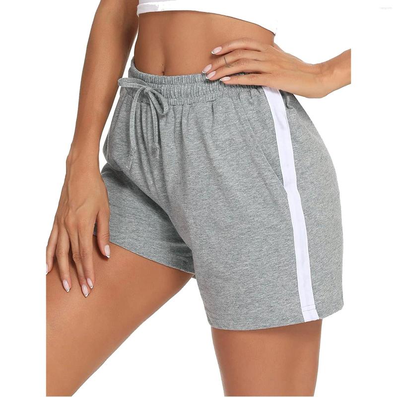 

Women' Shorts Pant Waist Sport Training Pocket Solid Elastic Women Yoga Slim Pants, Grey