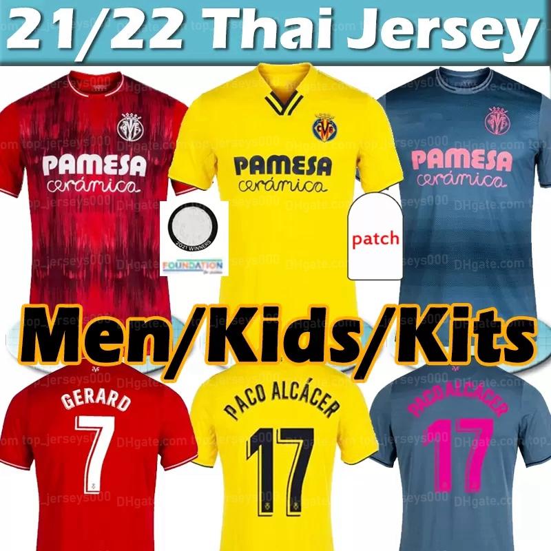 

2022 Villarreal CF soccer jerseys 21/22 PAU GERARD PACO ALCACER CHUKWUEZE CAMISETA DIA A.PEDRAZA YEREMI FOYTH PAREJO jersey Men kids kits Fo, 21 22 home