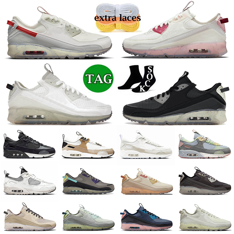 

OG 90 Terrascape Running Shoes Mens Women University Red Pomegranate Sail Sea Glass Black Lime Ice 90s Futura White Tan Summit Pure Platinum Sneakers Trainers 36-45, B13 pomegranate 40-45
