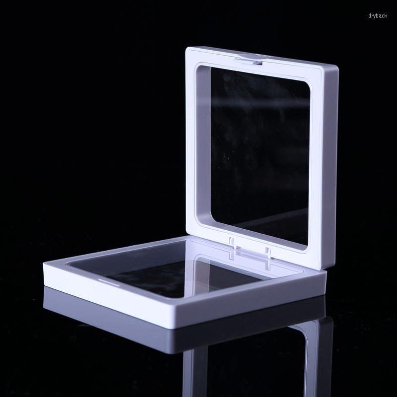 

Jewelry Pouches Fashion Pendant Display Stand Holder Packaging Box PET Membrane Protect Jewellery & Stones Floating Presentation Case