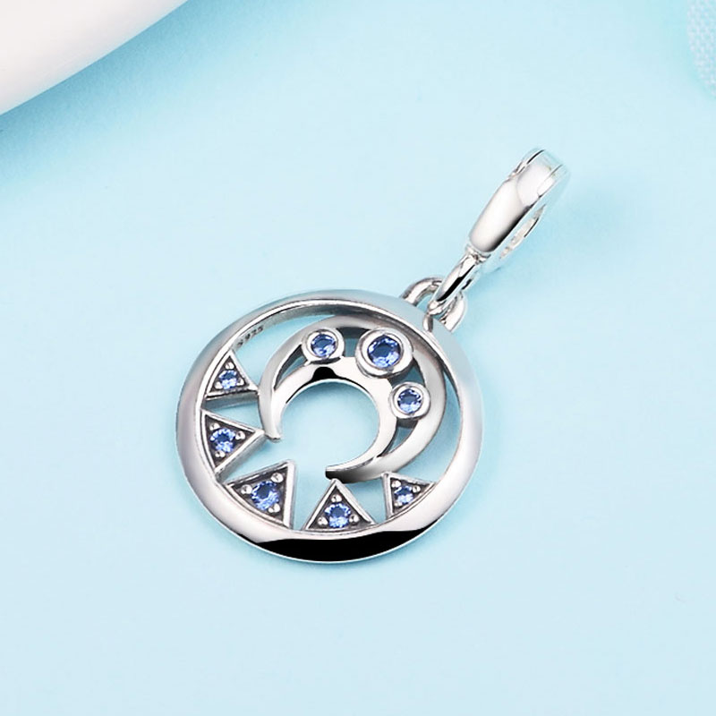 

925 Sterling Silver ME Styling Moon Power Medallion Charm Bead Only Fits European Pandora Me Type Jewelry Bracelets Necklaces