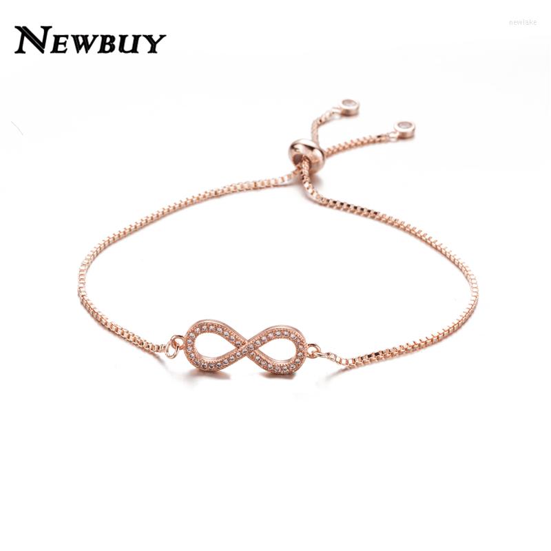 

Charm Bracelets BUY 2023 Trendy 8 Shape Infinity For Women Silver Color Clear Cubic Zirconia Inlay Adjustable