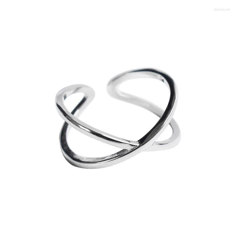 

Wedding Rings Vintage Silver Color Cross For Women Adjustable Antique Statement Anillos