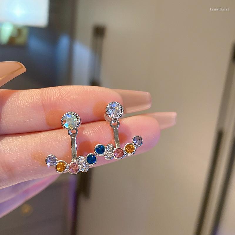

Dangle Earrings For Women Korean Fashion 2023 Geometrical Stud Colour Silver Stars Crystal Rhinestone Jewelry Gifts
