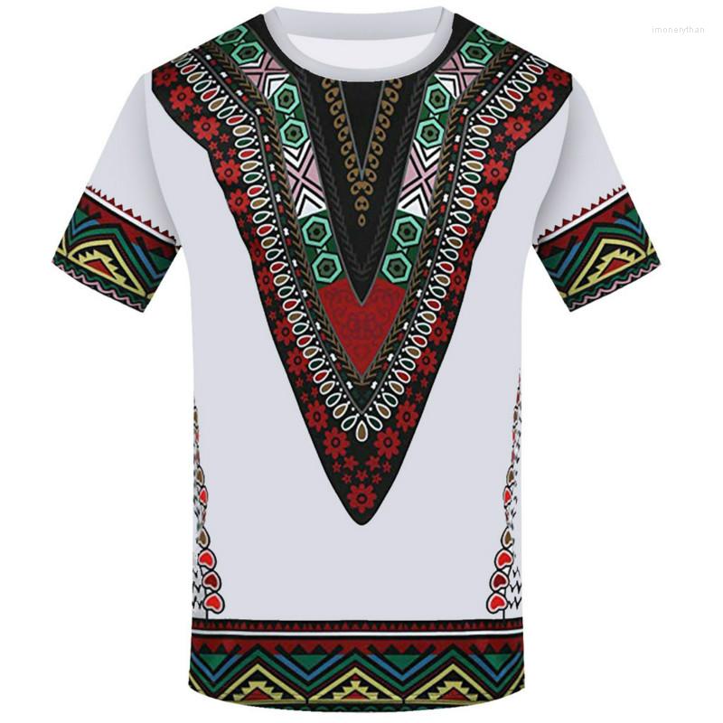 

Men's T Shirts Men's Round Neck Shirt 3D Printed African National Costume T-shirt Summer Short Sleeve
