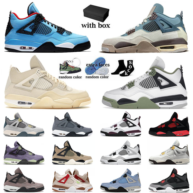 

Basketball Shoes 4 4s IV Top Jumpman Military Black Photon Dust University Blue Starfish Kaws Grey Infrared Seafoam Outdoor J4 Sneakers Trainers, A8 thunder 40-47