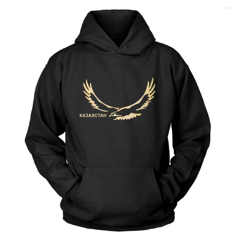 

Men' Hoodies Kasachstan Mit Adler Kapuzenpullover Sweatshirt, Black