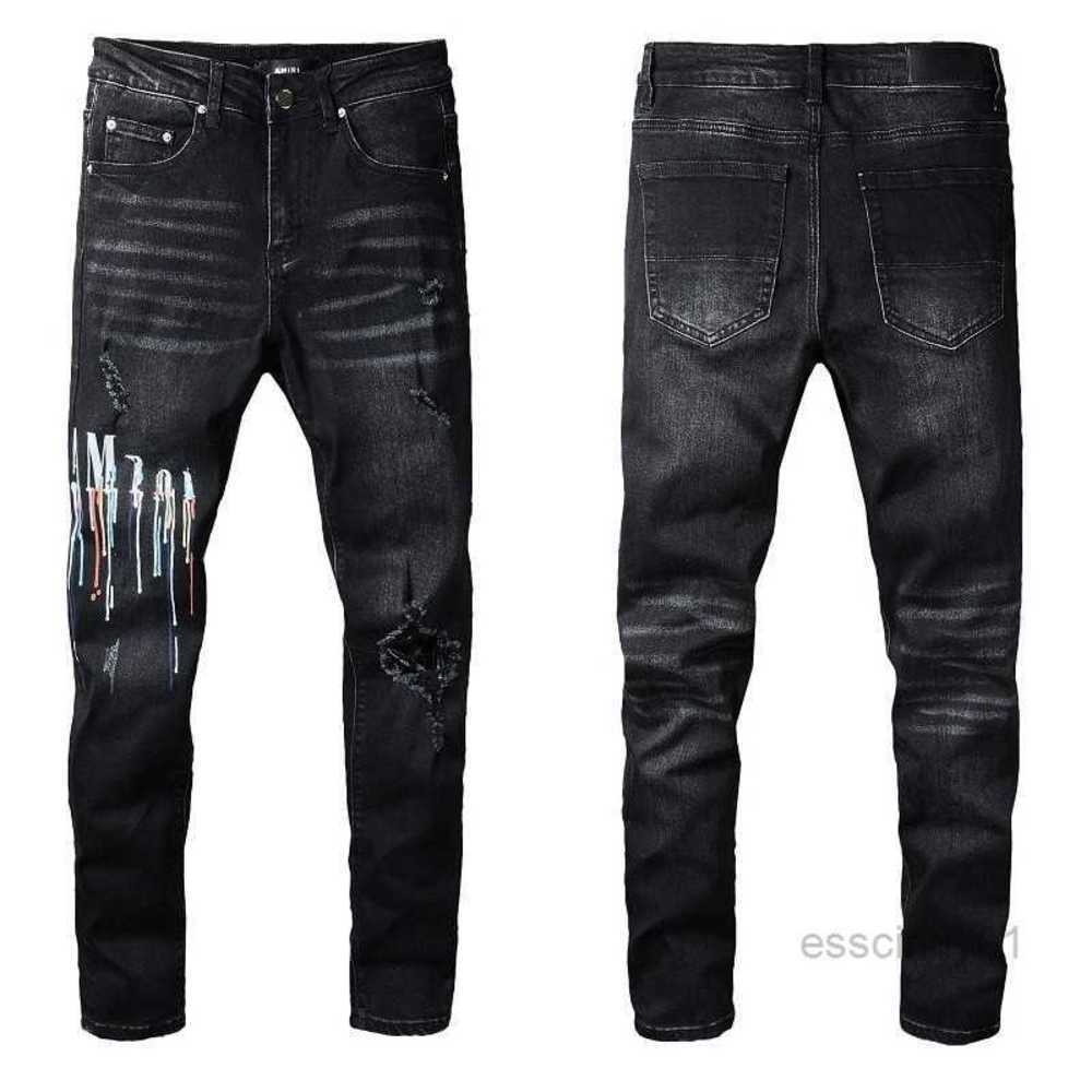 

Amirs 2022 Top New Mens Jeans Fashion Skinny Straight Slim Ripped Jean Elastic Casual Motorcycle Biker Stretch Denim Trouser Classic Pantsv1j2, A002