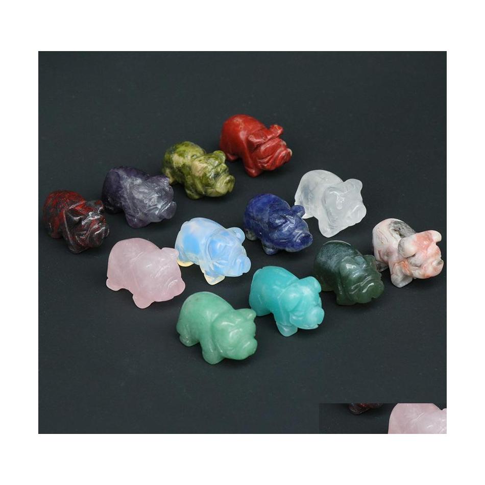 

Stone 2032Mm Rose Quartz Carving Pig Shape Crystal Healing Decoration Animal Ornaments Crafts Vipjewel Drop Delivery Jewelry Dhnxz
