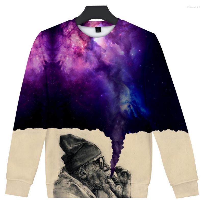 

Men's Hoodies Smoker Sweatshirt Capless Anime 3D Print Women/Men Men Hip Hop Closthes Plus Size Dreamy Like Universe