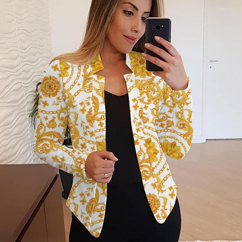 

Women' Suits Blazer Women Fashion Printed Casual Small Suit Short Women, 8169-8