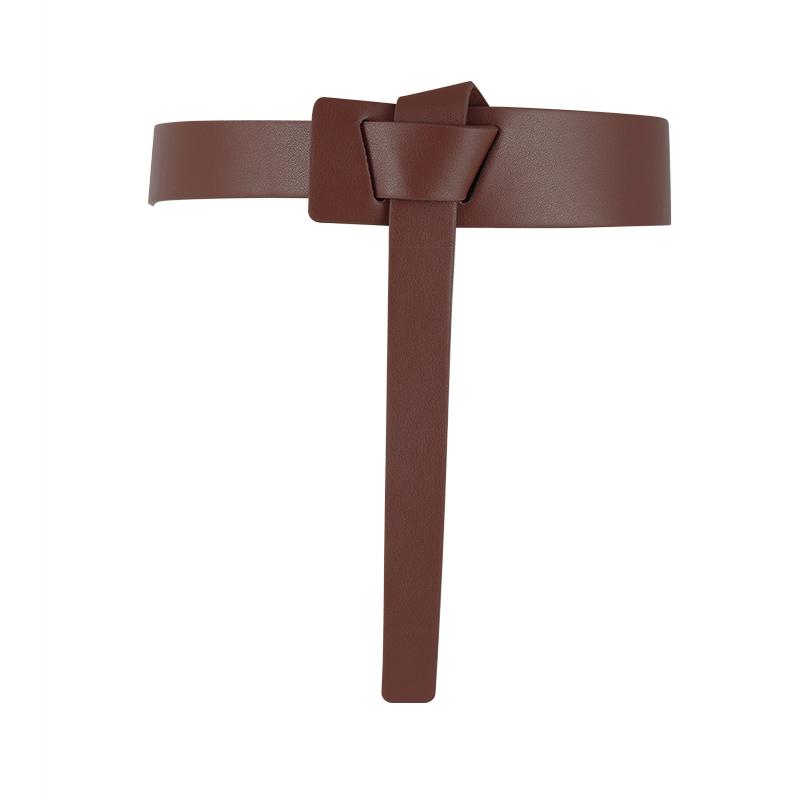 

Belts Cowskin Women Waist Belt Knotted Corset Soft Genuine Leather Waistbands Shirt Party Fashion Solid Accessories Wide Leisure DressBelts, Black