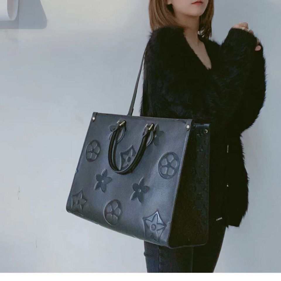 

Luxurys Designers ONTHEGO Totes MM GM bag handbags M45321 Evening Bags wallet louise Purse vutton Crossbody viuton bag luxurybag116, Black