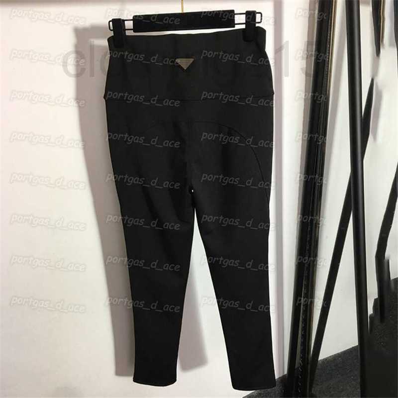 

Women's Pants & Capris Designer Womens Tight Fashion Autumn Spring High Rise Leggings INS Street Style Slim Trousers GC23, Black with label #20227028