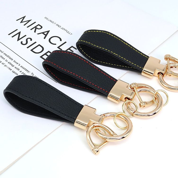

Simple Pu Keychains Leather Key Chain Waist Accessory for Women Fashion Lanyards