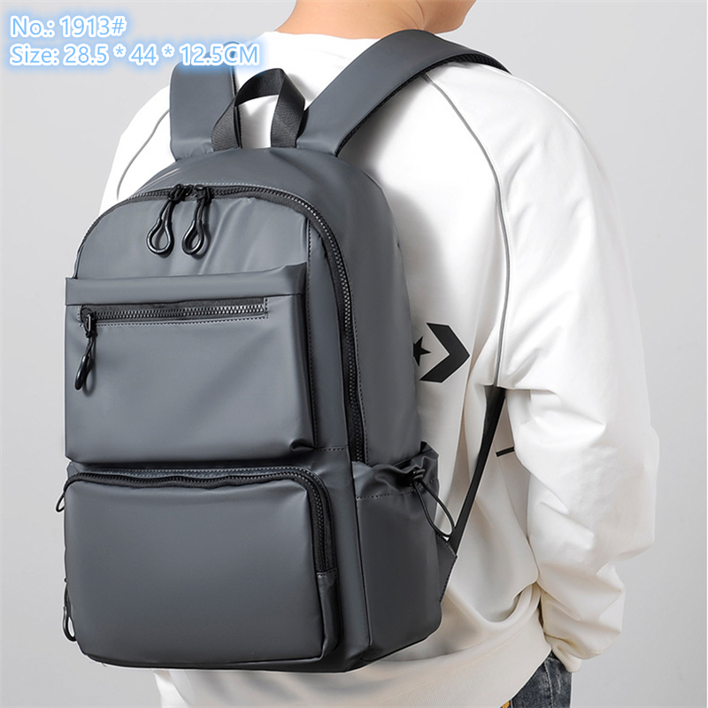 

Factory men shoulder bags 3 colors light, comfortable and waterproof fashion backpack simple and versatile solid color leather handbag blue trend crossbody bag, Blue-1913#