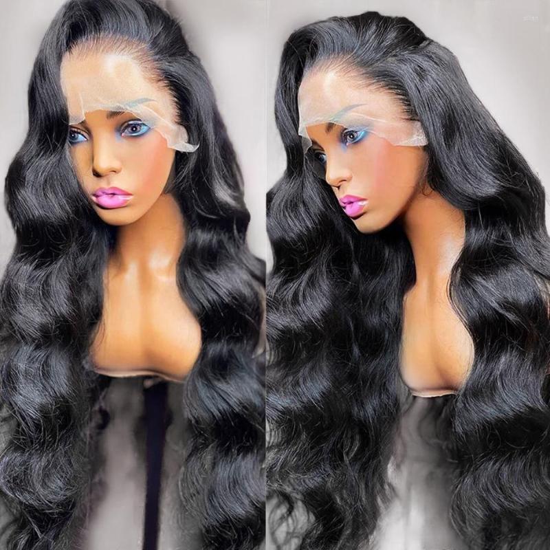 

Luvin 32 Inch Body Wave 13x4 13x6 Lace Front Human Hair Wigs 250 Density Brazilian Remy Pre Plucked Frontal Wig For Black Women, 13x4 lace wig