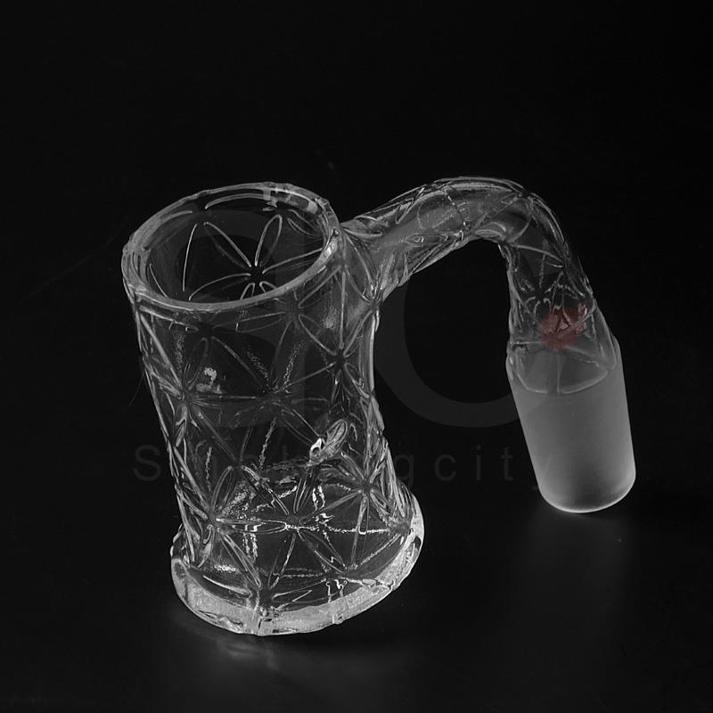 

Fully Weld Sandblasted Auto Spinner Beveled Edge Smoke Quartz Evan Shore Banger Nail For Dab Rigs Glass Water Pipes