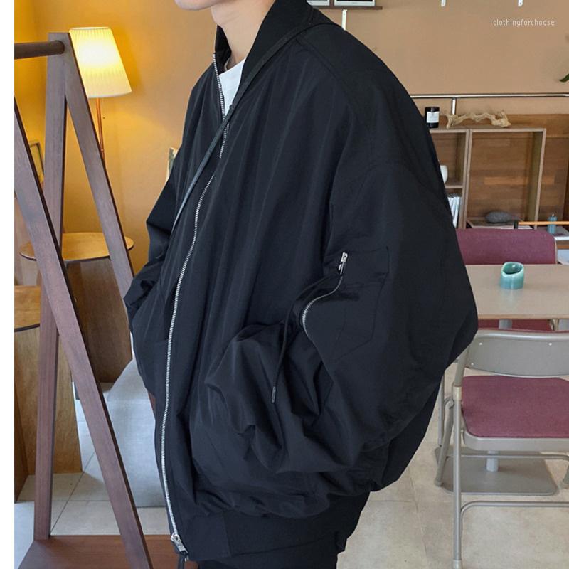 

Men's Jackets Pilot Autumn Men's Loose Korean Fashion Handsome Streetwear Couple Black Baseball Jacket 2023 Mans Clothing 7920