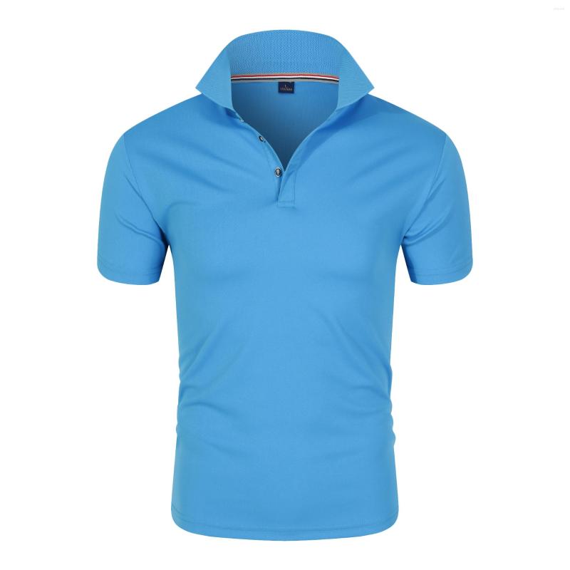 

Men' Polos 2023 High Quality Men' Polo Shirts Summer Casual Business Short Sleeves Fashion Slim Fit Lapel Tops