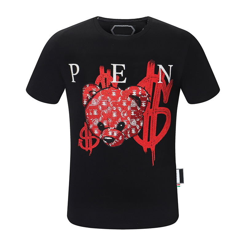 

Phillip Plain 2023 Mens fashion t shirt Designers Men Clothing black white tees Short Sleeve casual Hip Hop Streetwear tshirts, 19 #