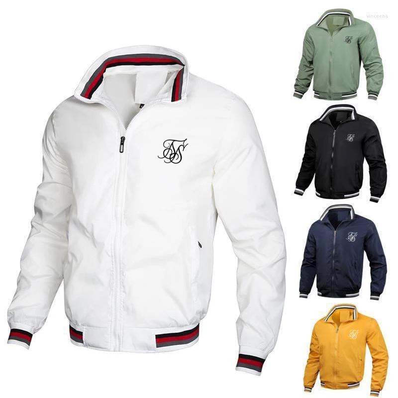 

Men' Hoodies Sik Casual Zipper Coat Mens Bomber Jackets Cargo Flight Jacket Male Military Men Spring Autumn Pilot Chaqueta, Yellow and white