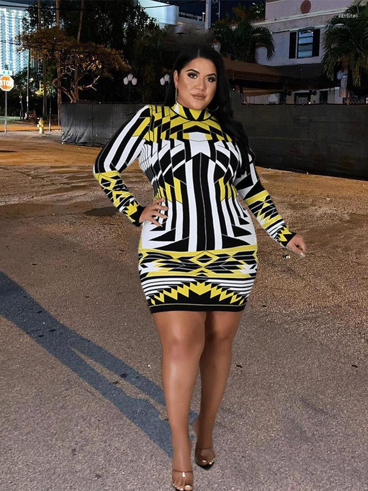 

Plus Size Dresses Elegant For Women Clothing Zip Bodycon Dress Big Long Sleeve Short Sexy Wholesale Bulk Drop, Black