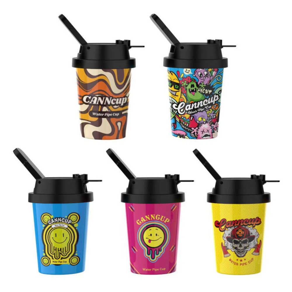 

Hookahs water pipe cup MCANNcup Coffee Milk tea Cup Bubbler portable PC plastic Bongs Hand Pipes Oil Rigs