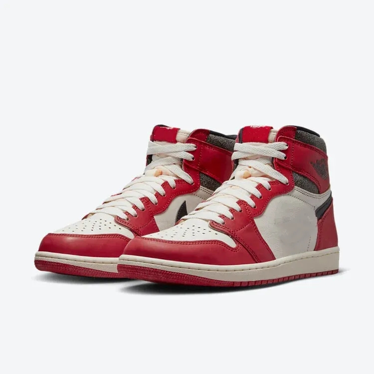 OG Latest jumpman 1 Shoes Chicago Reimagined Varsity Red Black Sail Outdoor Sneaker Sports-image-842757274