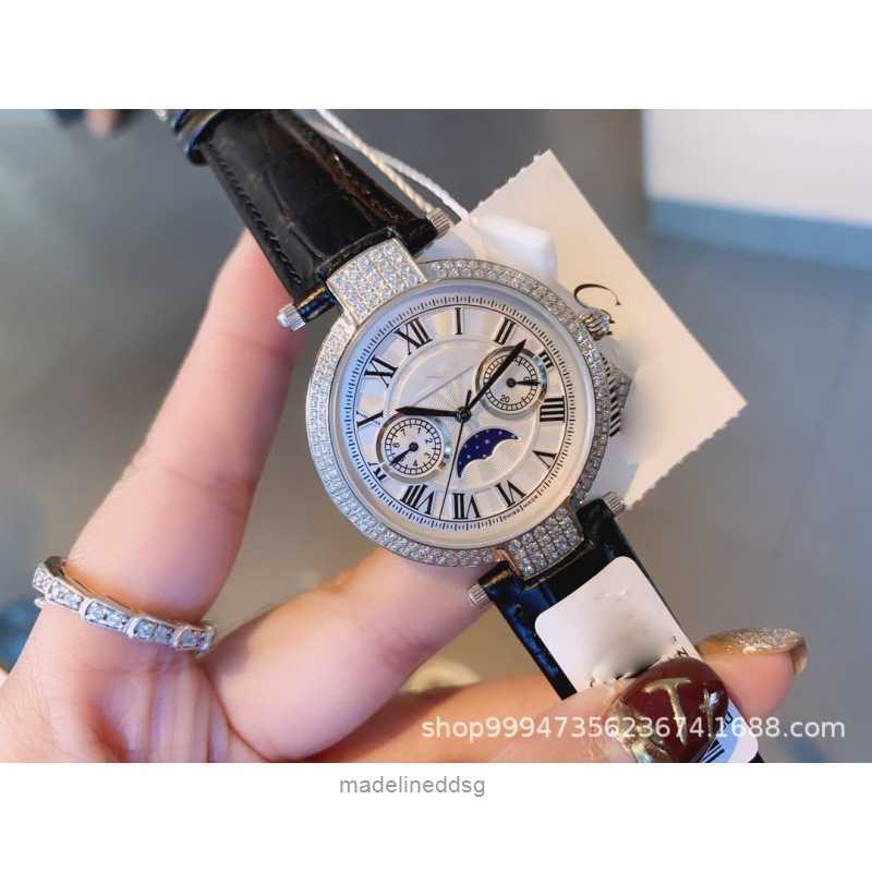 

Women's Watches 2023 Kajia CNB-GX Time Bottle Series Watch Women's Fashion Leisure Diamond-inlaid Watch Ring Quartz Watch Blue Glass, White