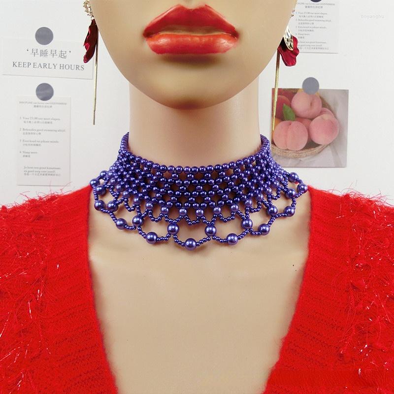 

Choker Fashion Women Girls Korean Pearl Necklace Exquisite Elegant Beaded Tassel Wedding Party Jewelry For Lady