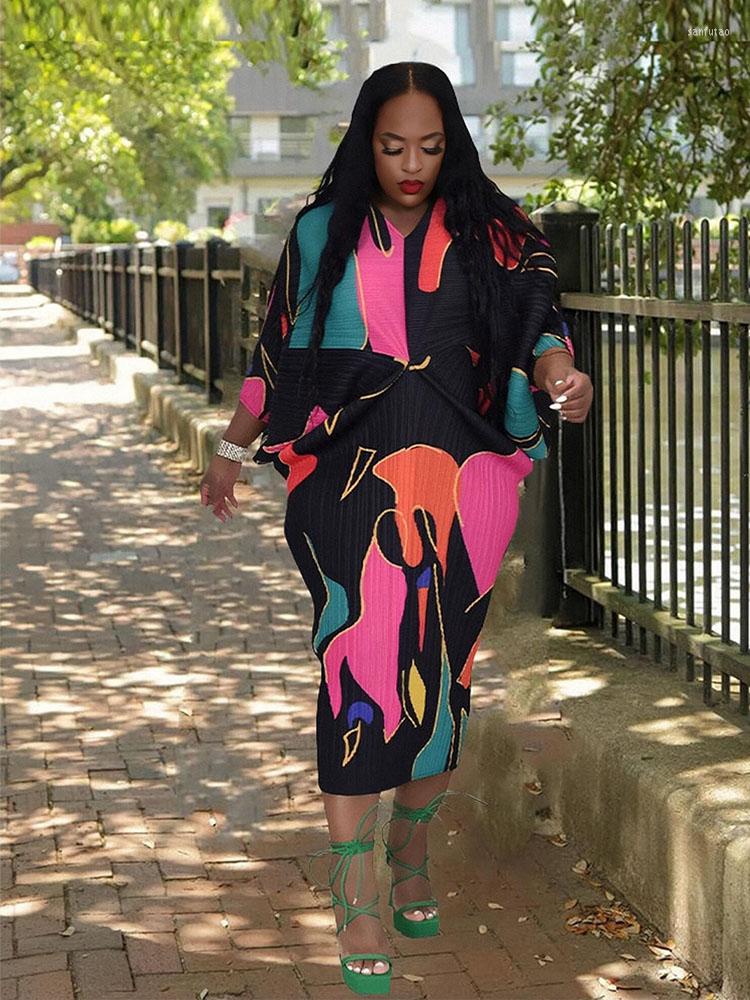 

Plus Size Dresses Dress Women Chic And Elegant Pleated Batwing Sleeve Ladies Evening Birthday Wholesale Bulk Drop, Turquoise