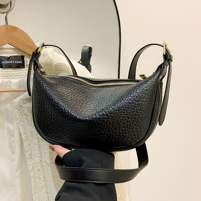 

Evening Bags Soft Leather Shoulder For Women Crossbody Bag Female Luxury Designer Handbag Bolsa Feminina Leisure Simple High Quality Sac, Black