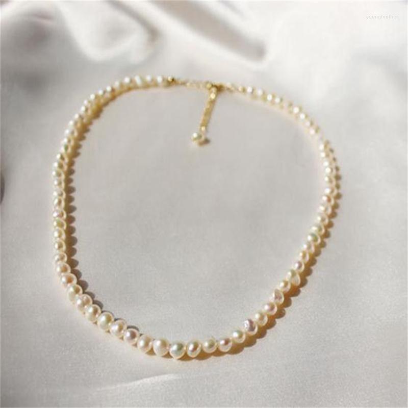 

Choker Freshwater Rice Pearls Gentle Woman Simple Temperament Fashion Short Necklace