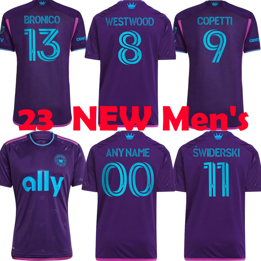 

2023 MLS Charlotte Soccer Jerseys FC HOME 22/23 football shirt TOP SET ADAM CORUJO FUCHS McGREE RUIZ ARMOUR BRANDT BRONICO ALCIVAR Uniform top, Purple