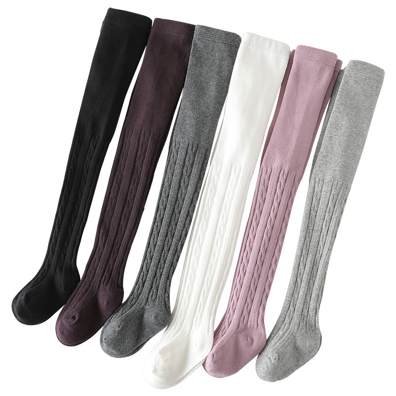 

Baby Girl Tights Socks Hosiery Thick Cable Knit Leggings Stockings Cotton Pantyhose for Newborn Infant Toddler F155, Pink