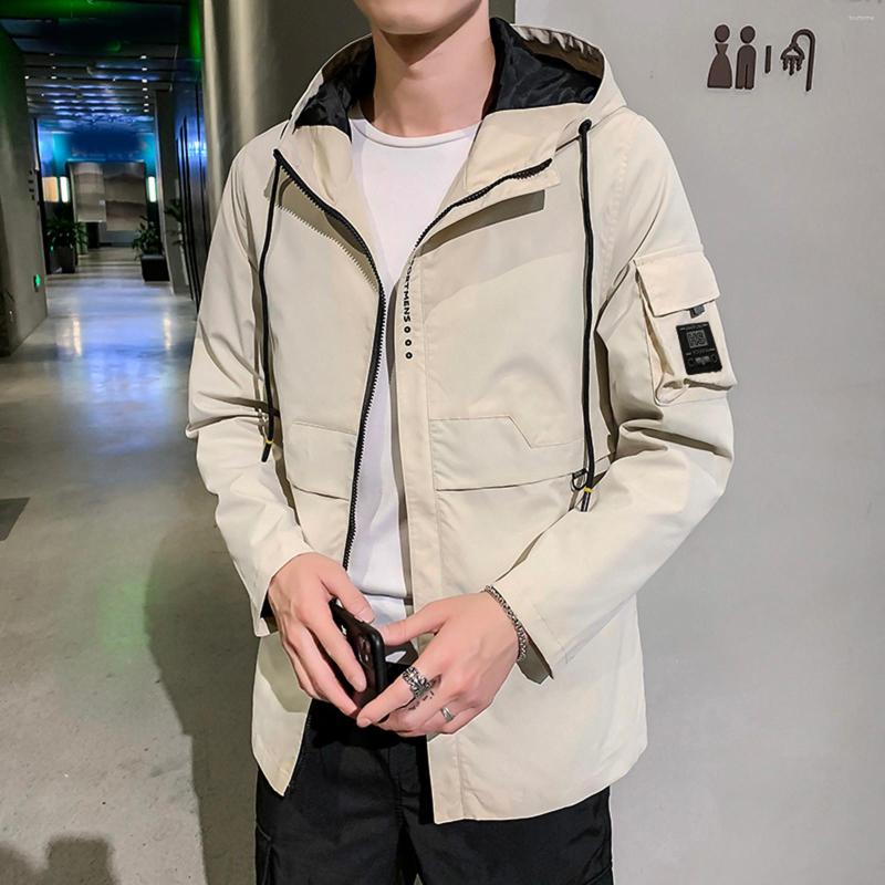 

Men's Jackets Fleece Winter Coat Men Casual Long Sleeve Autumn Hooded Top Blouse Jacket With Double Breasted Frock, Black