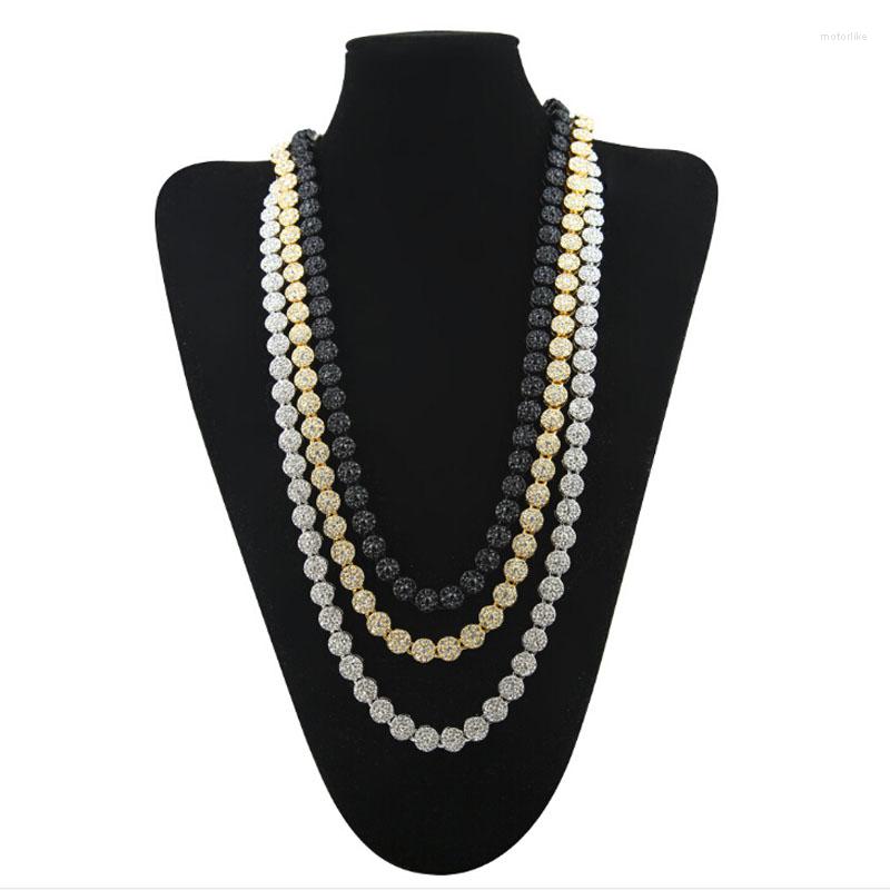 

Chains Fashion Vintage Golden Bling Rhinestones Necklaces Pendants Set Women Men Hip Hop Jewelry Gifts