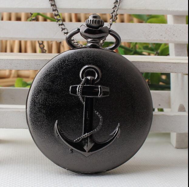 

Pocket Watches Retro Sailing Quartz Watch Anchor Pattern, Picture shown