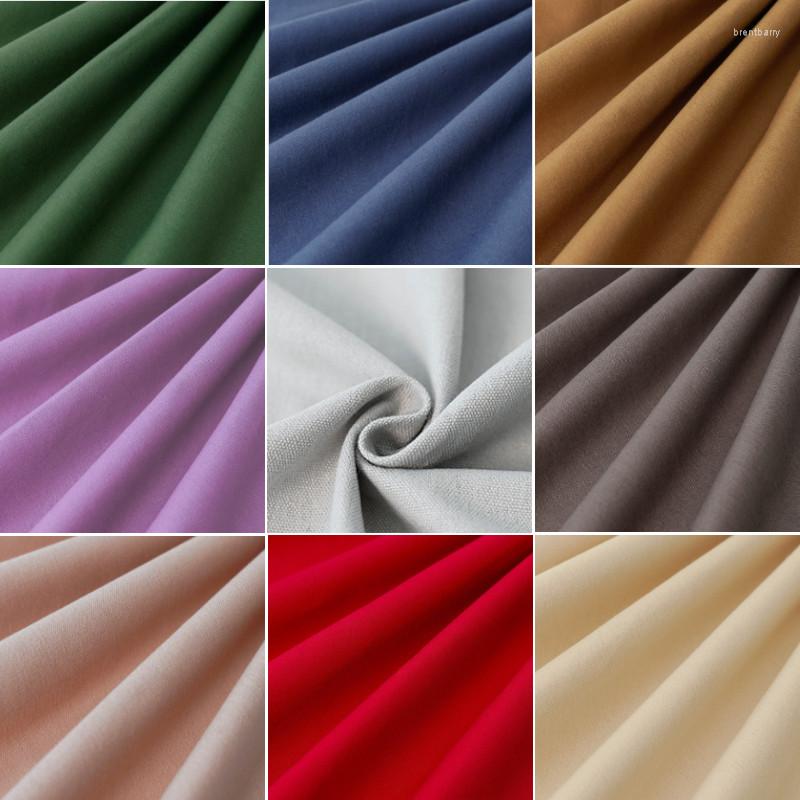 

Clothing Fabric Thick Cotton Canvas Sailcloth For Sofa Curtain Bag Home Decor Solid Black White Grey Blue Green By The Meter